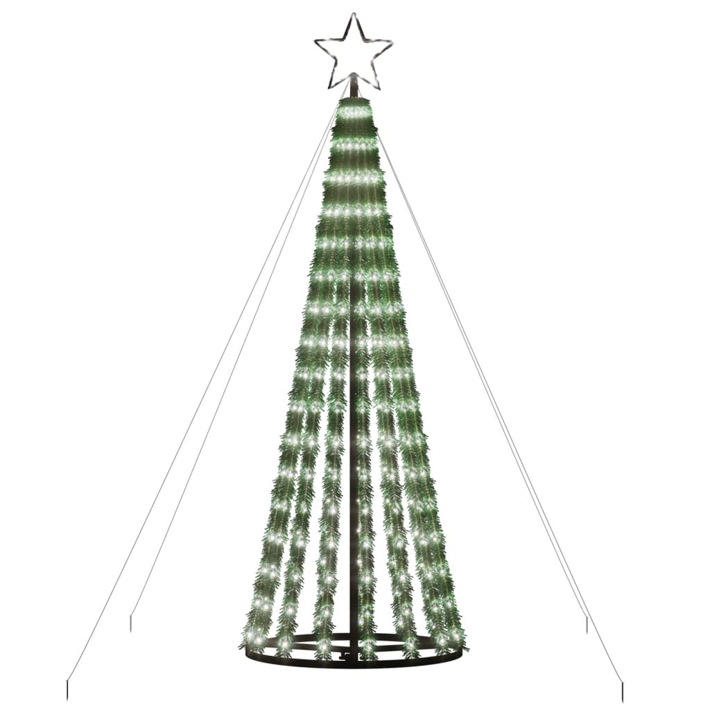 vidaXL Ziemassvētku eglītes dekorācija, 275 LED, vēsi baltas, 180 cm
