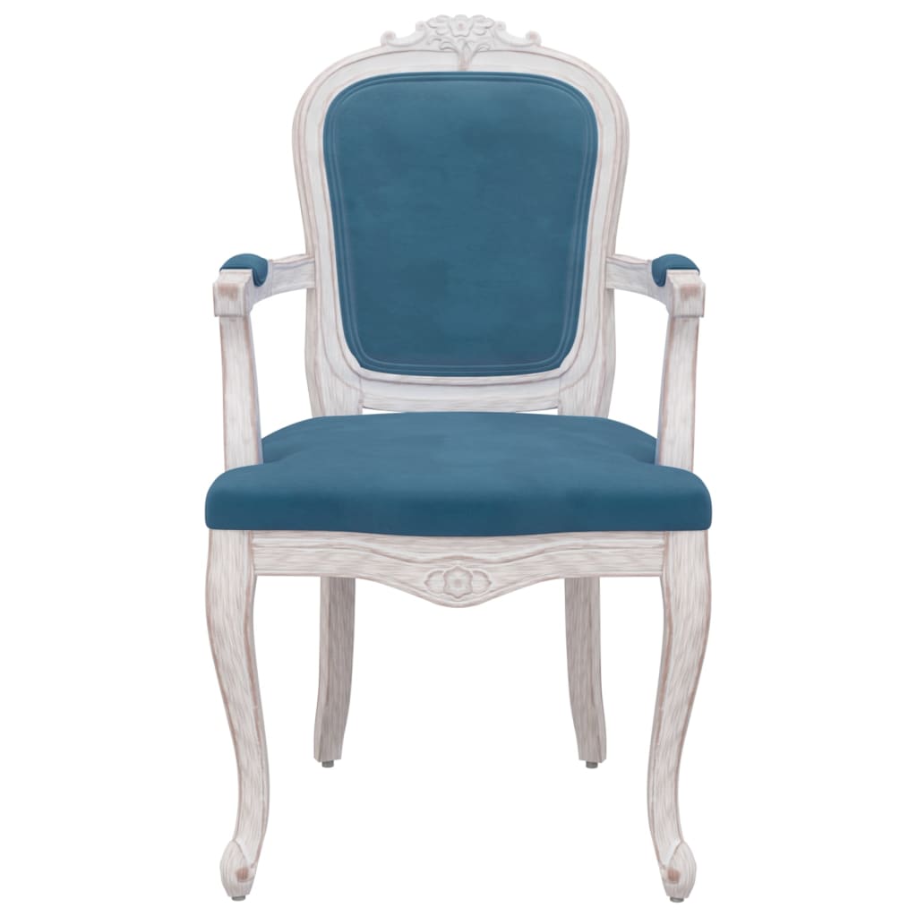vidaXL virtuves krēsls, 62x59,5x100,5 cm, zils samts