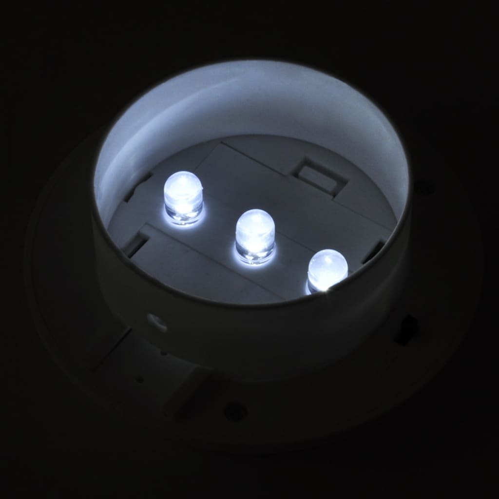 vidaXL āra solārās lampas, 12 gab., LED, baltas
