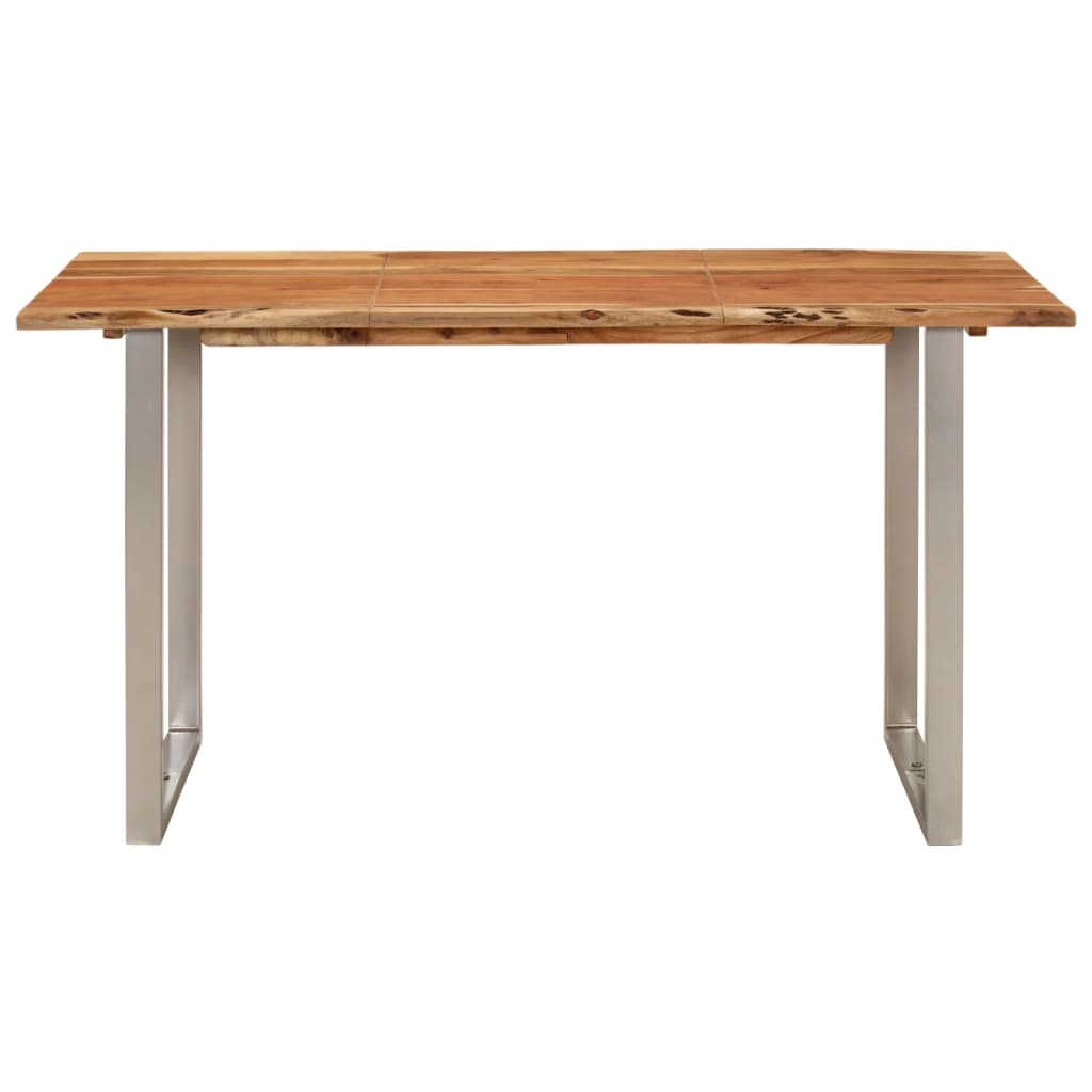 vidaXL virtuves galds, 140x70x76 cm, akācijas masīvkoks