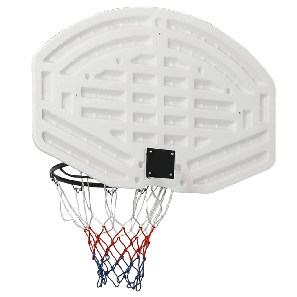 vidaXL basketbola vairogs, balts, 90x60x2 cm, polietilēns