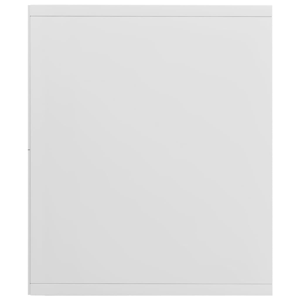 vidaXL grāmatu plaukts, 36x30x114 cm, spīdīgi balts, skaidu plāksne
