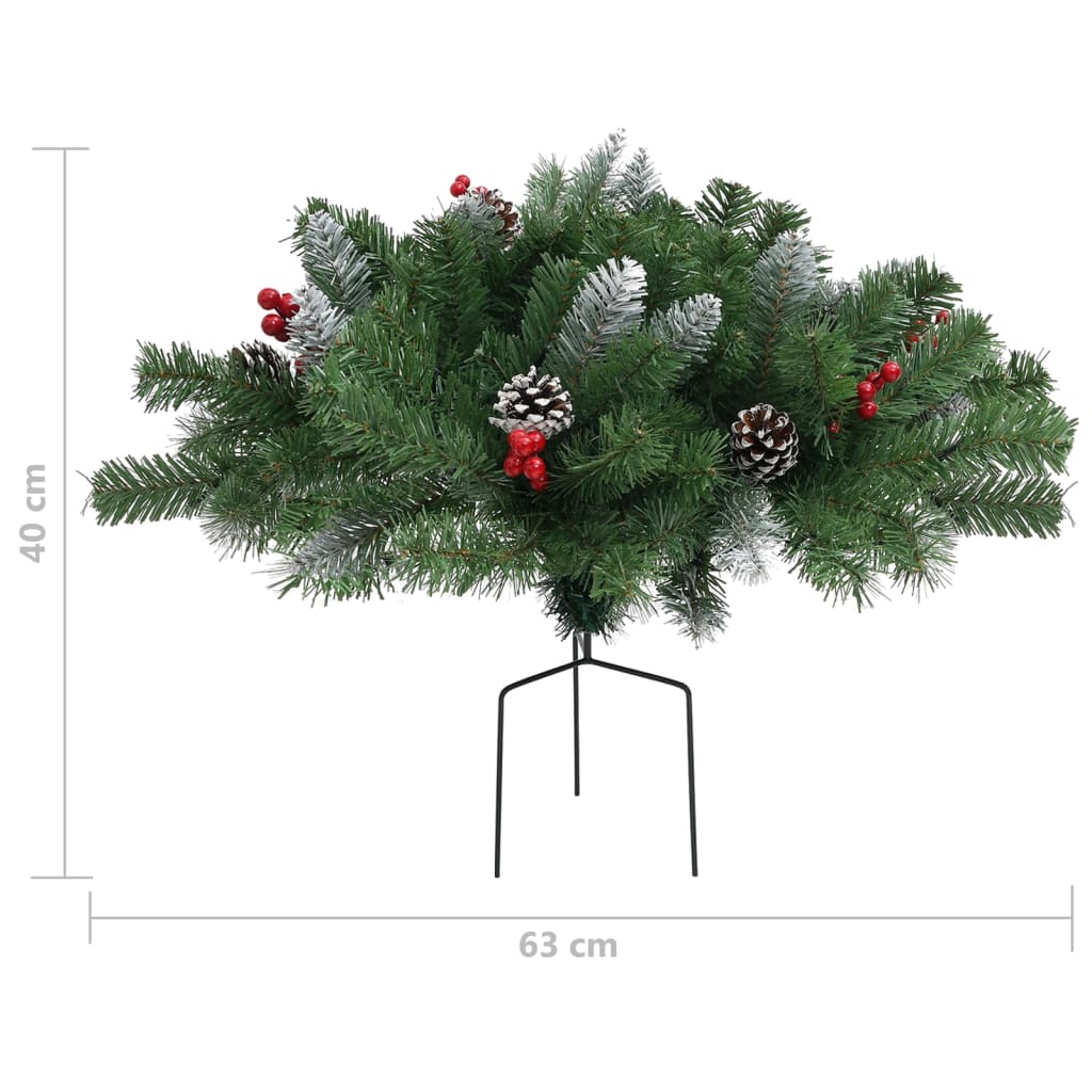 vidaXL mākslīgā Ziemassvētku egle, zaļa, 40 cm, PVC