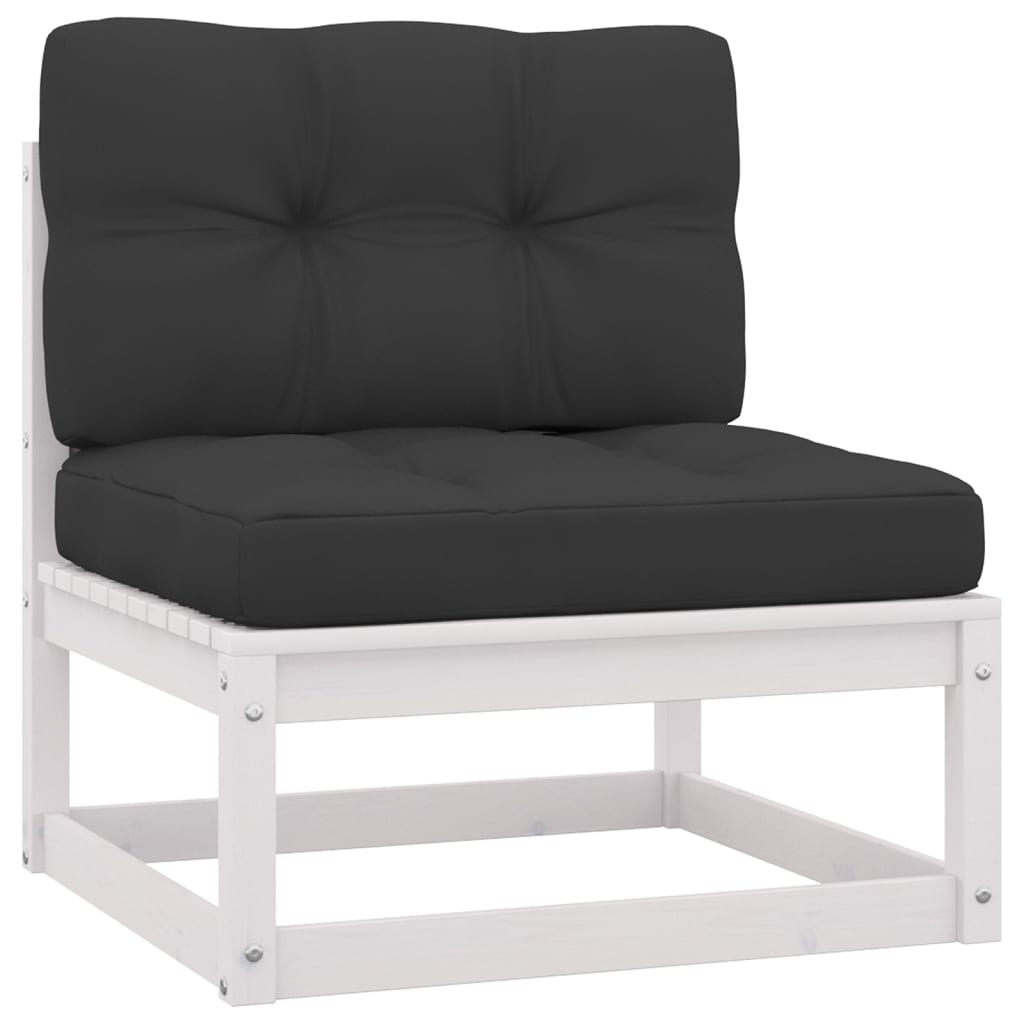 vidaXL 3-vietīgs dīvāns ar matračiem, priedes masīvkoks