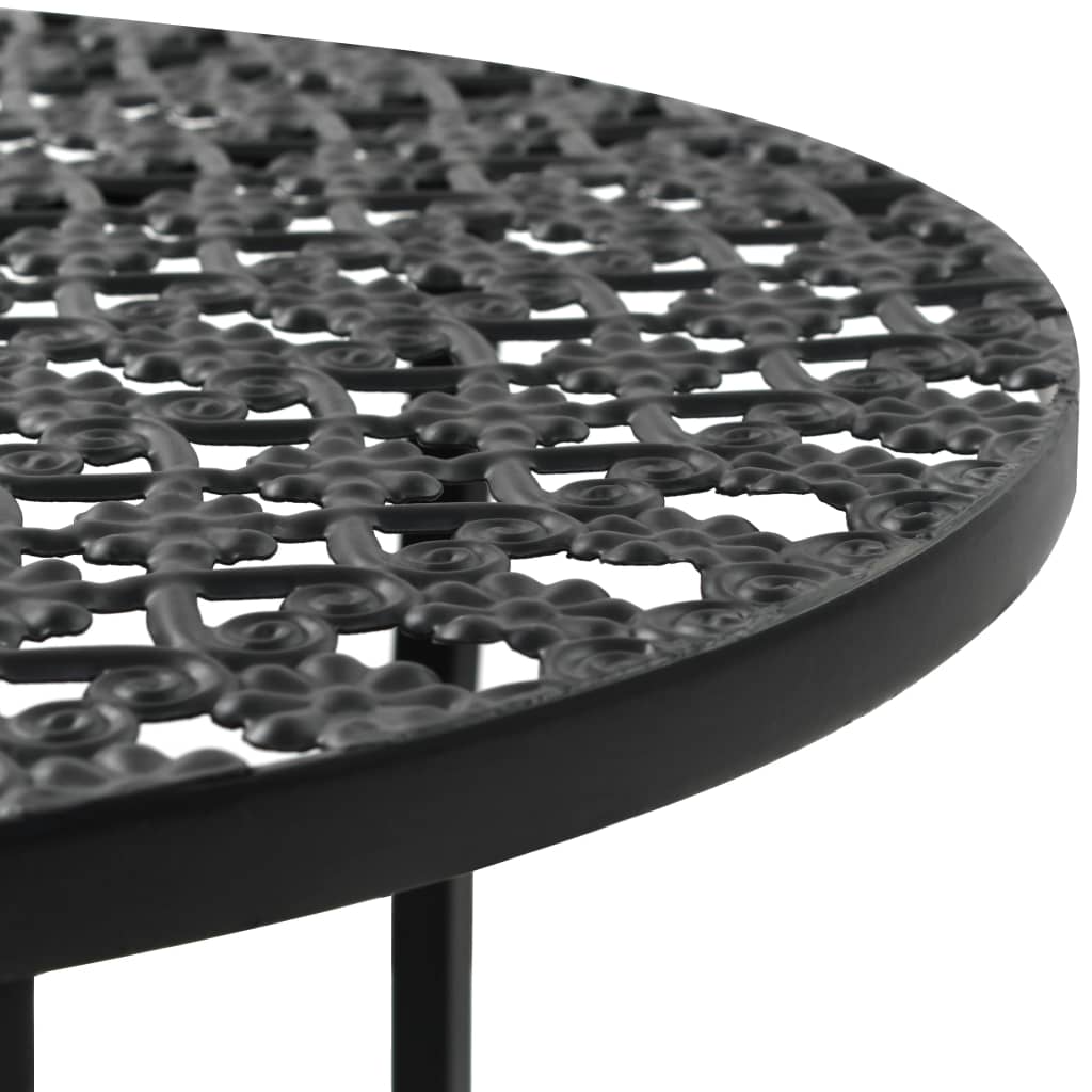 vidaXL bistro galds, melns, 40x70 cm, metāls