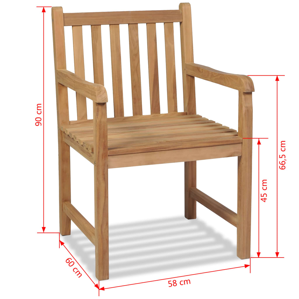 vidaXL dārza krēsli, 2 gab., masīvs tīkkoks