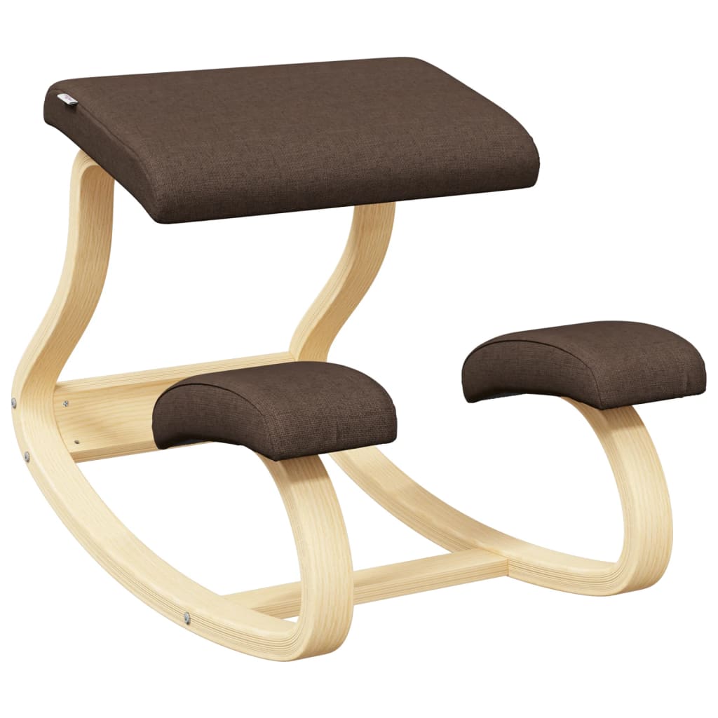vidaXL krēsls ar ceļu atbalstiem, brūns, 48x71x51 cm, bērza saplāksnis