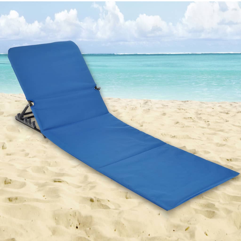 HI pludmales paklājs, salokāms, zils PVC