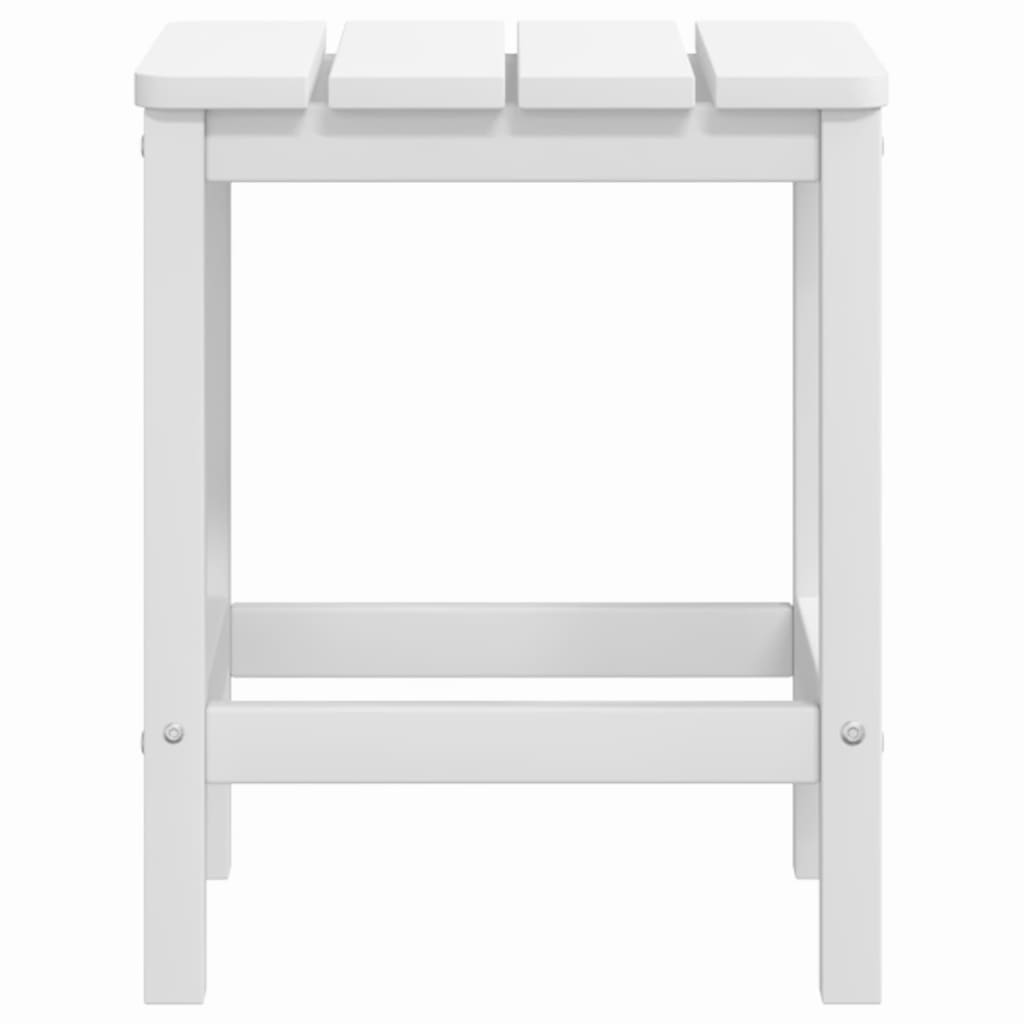 vidaXL dārza galds, balts, 38x38x46 cm, HDPE