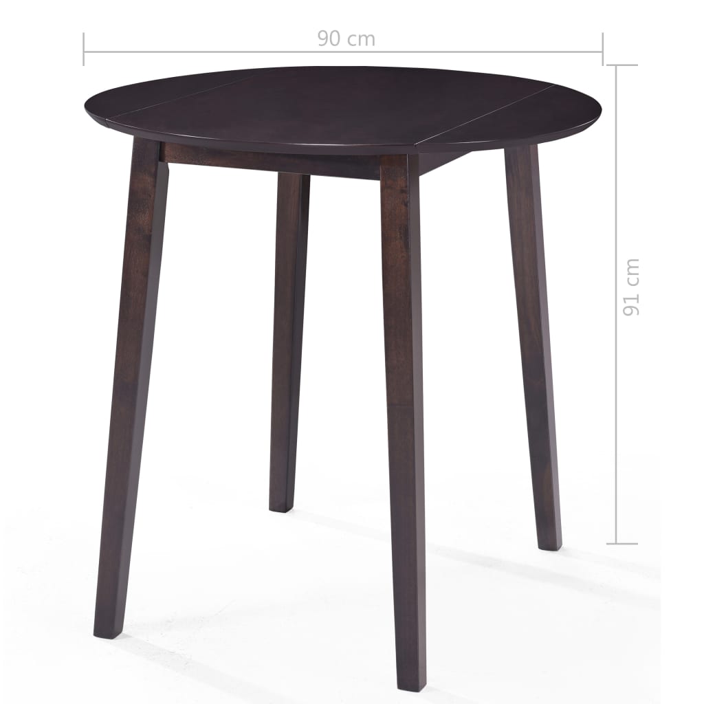 vidaXL bāra galda un krēslu komplekts, 5 gab., masīvkoks, tumši brūns