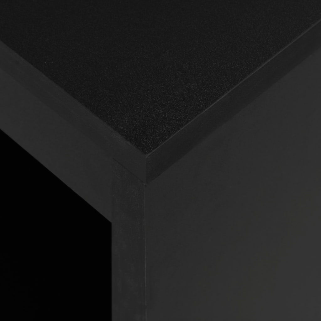 vidaXL bāra galds ar plauktu, melns, 110x50x103 cm