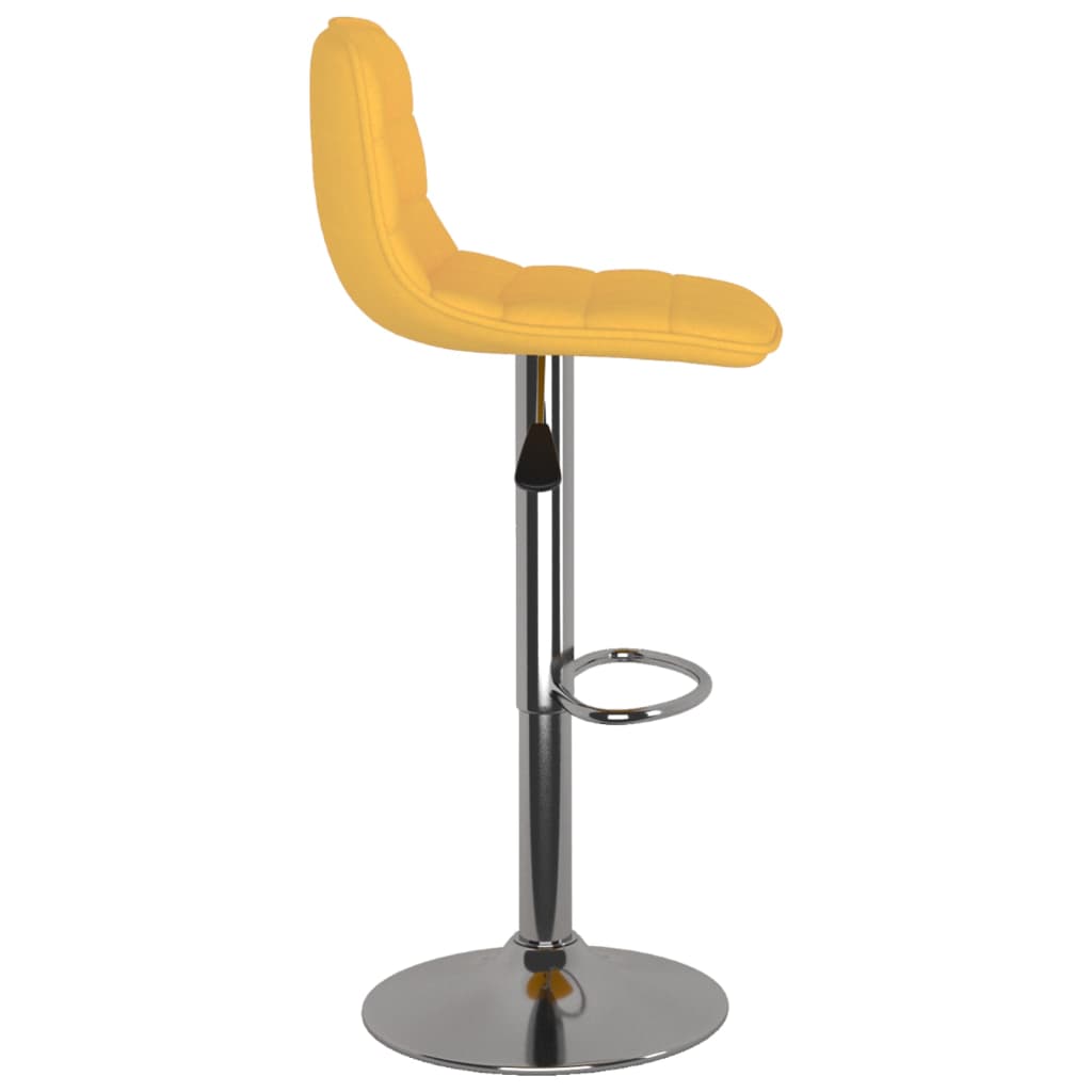 vidaXL bāra krēsls, dzeltens audums