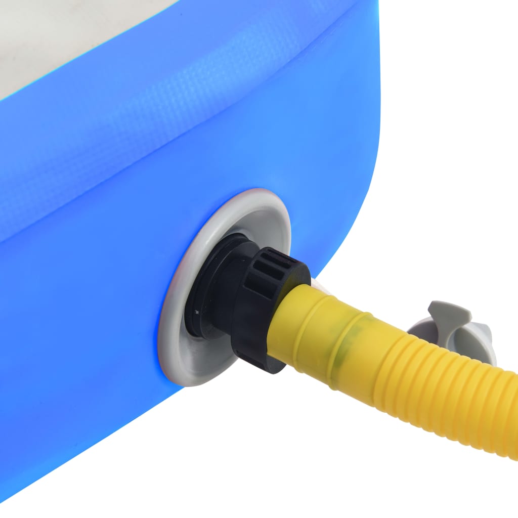 vidaXL piepūšams vingrošanas paklājs ar pumpi, 200x200x20 cm, zils PVC