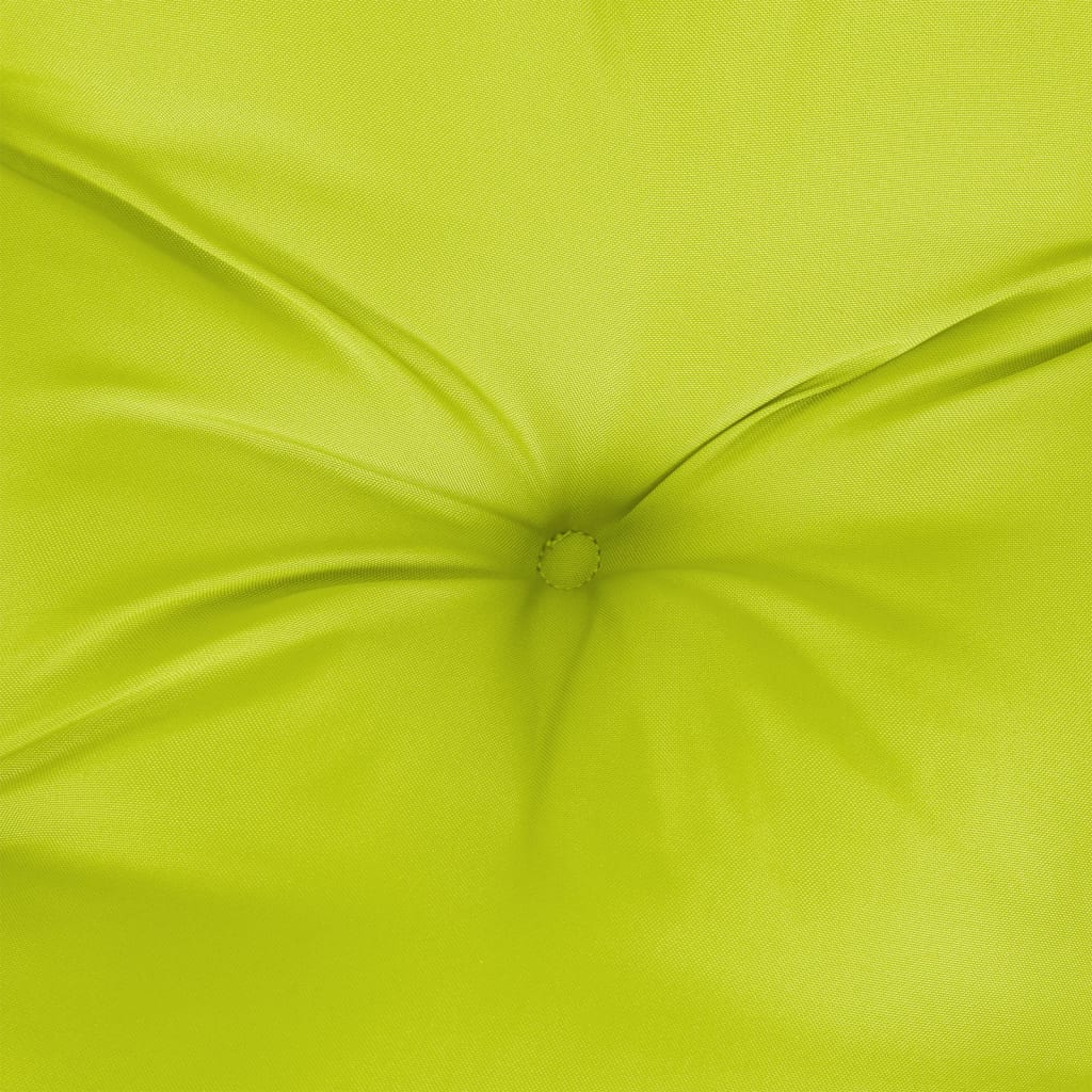vidaXL dārza krēslu spilveni, 4 gab., spilgti zaļi, 50x50x7 cm, audums