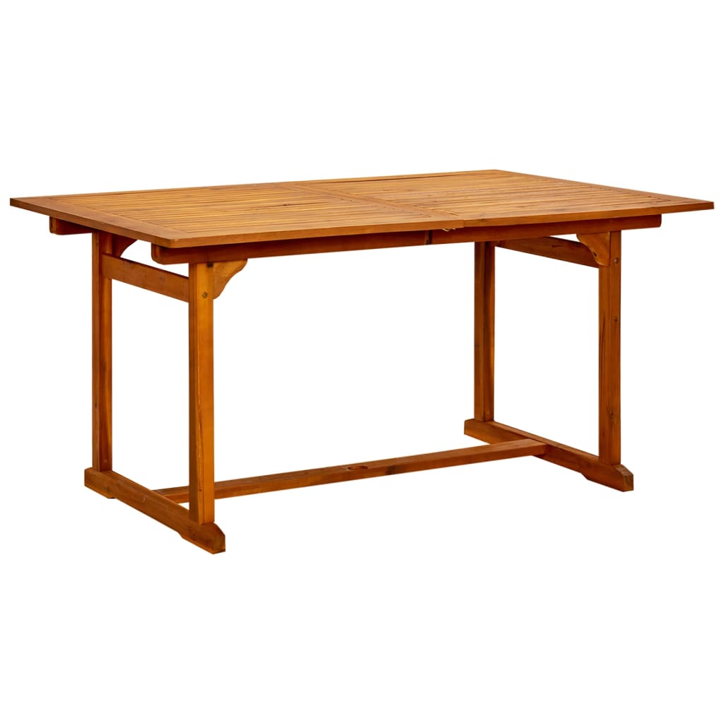 vidaXL dārza galds, (150-200)x100x75 cm, akācijas masīvkoks