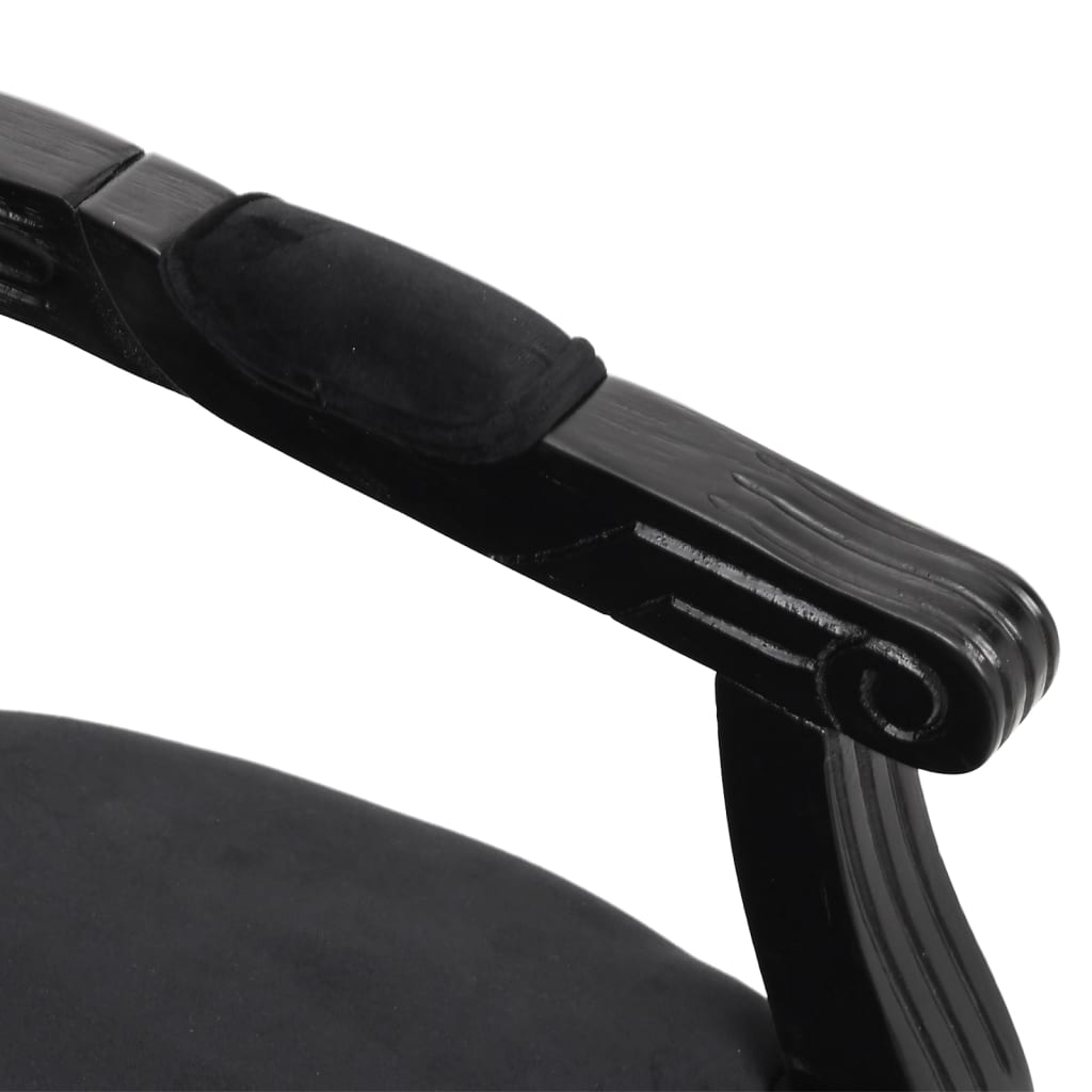 vidaXL virtuves krēsls, 54x56x96,5 cm, melns samts