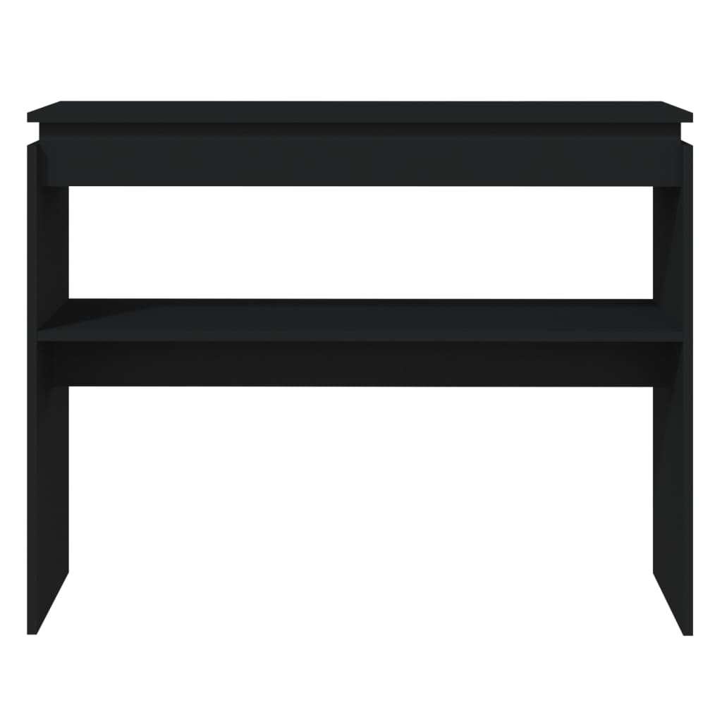 vidaXL konsoles galdiņš, melns, 102x30x80 cm, skaidu plāksne