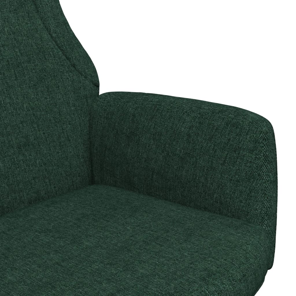 vidaXL atpūtas krēsls, tumši zaļš audums