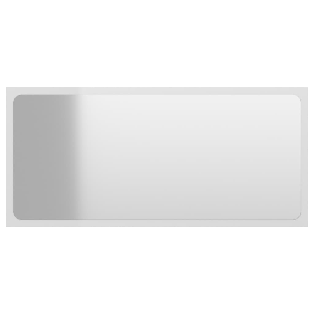 vidaXL vannasistabas spogulis, spīdīgi balts, 80x1,5x37 cm