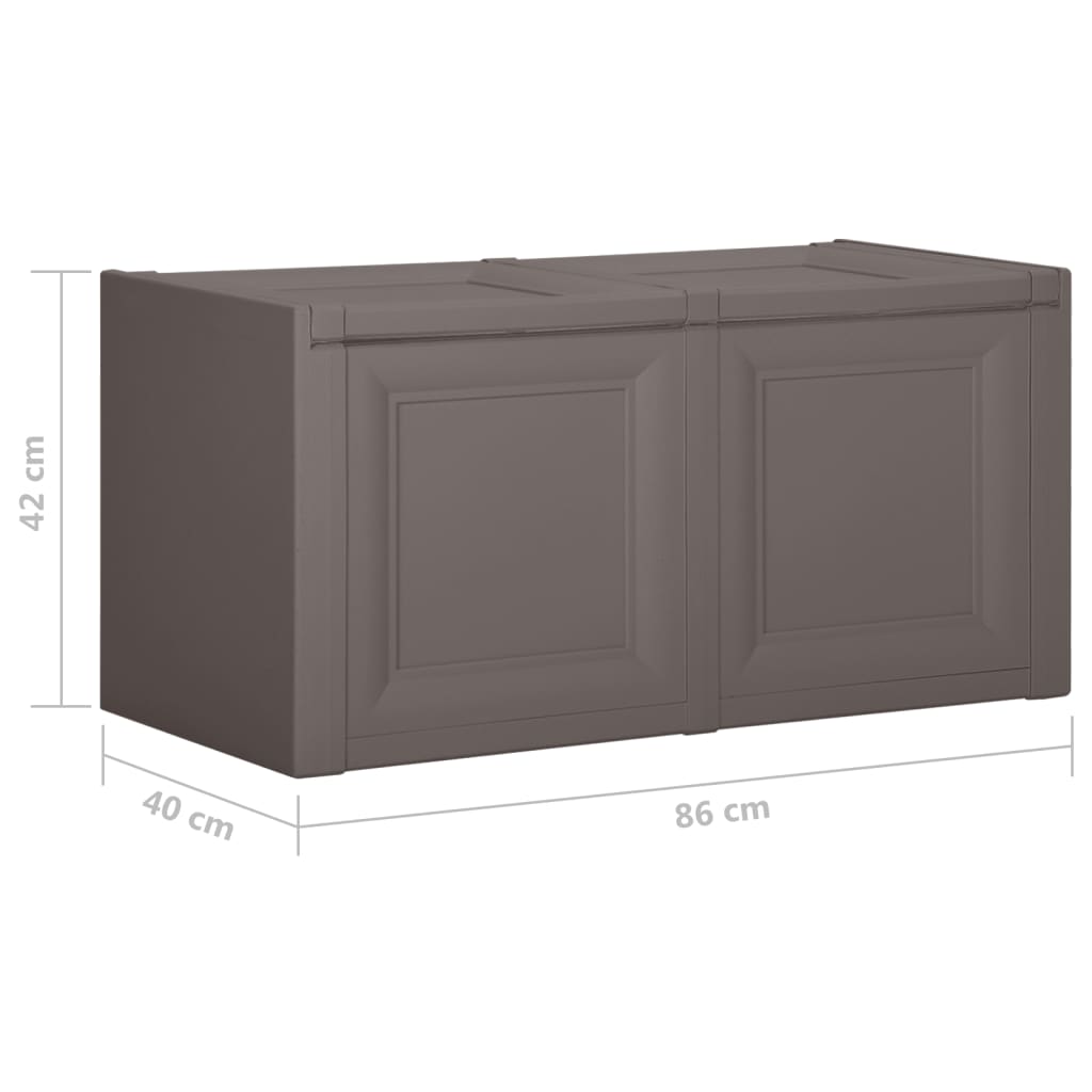 vidaXL mantu kaste, pelēka, 86x40x42 cm, 85 L