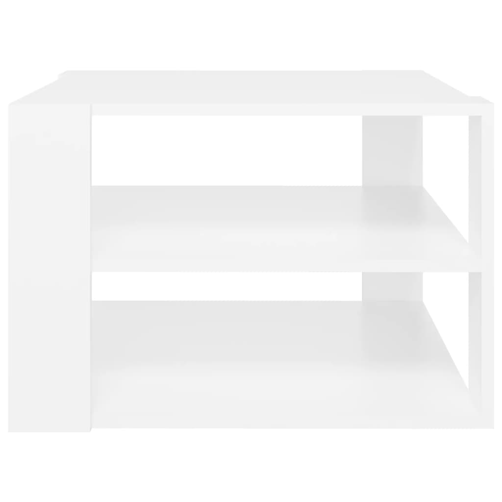 vidaXL kafijas galdiņš, balts, 60x60x40 cm, skaidu plāksne