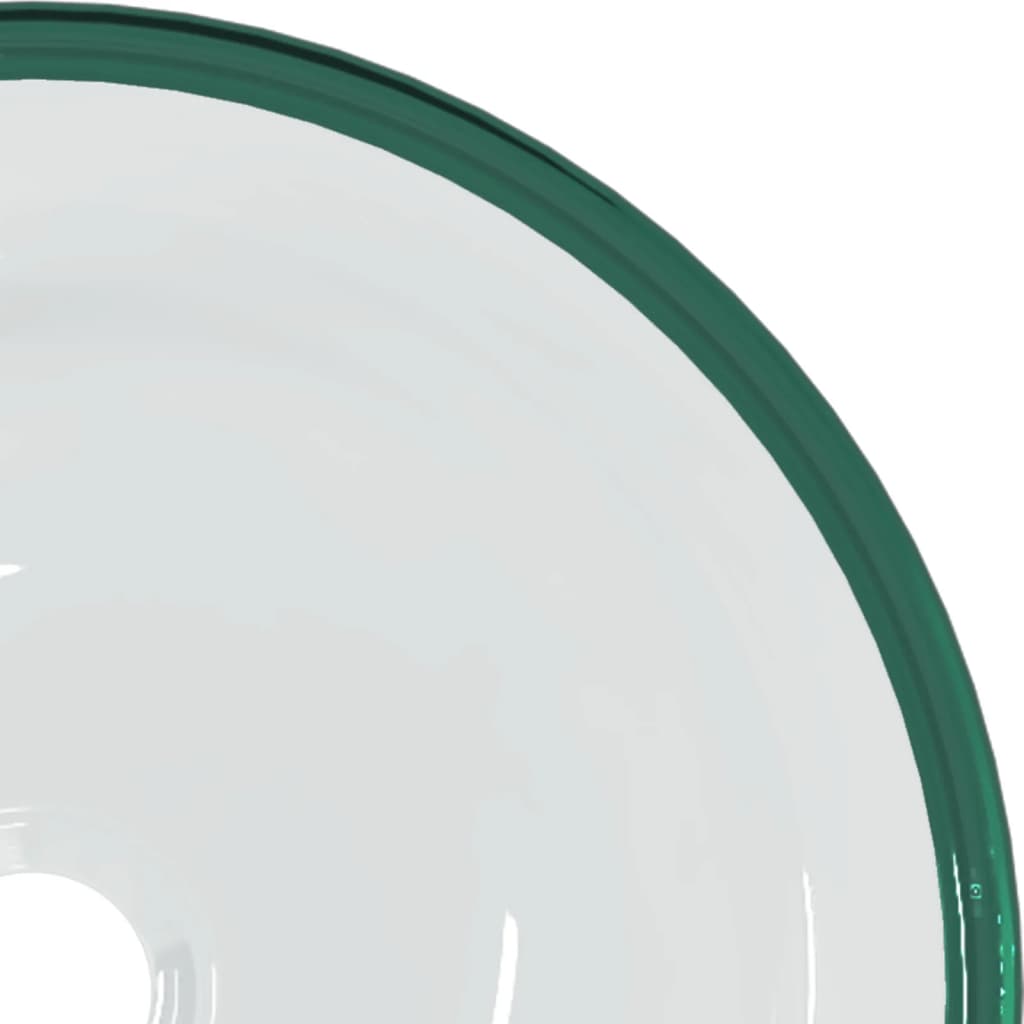 vidaXL izlietne, 35x12 cm, caurspīdīgs rūdīts stikls