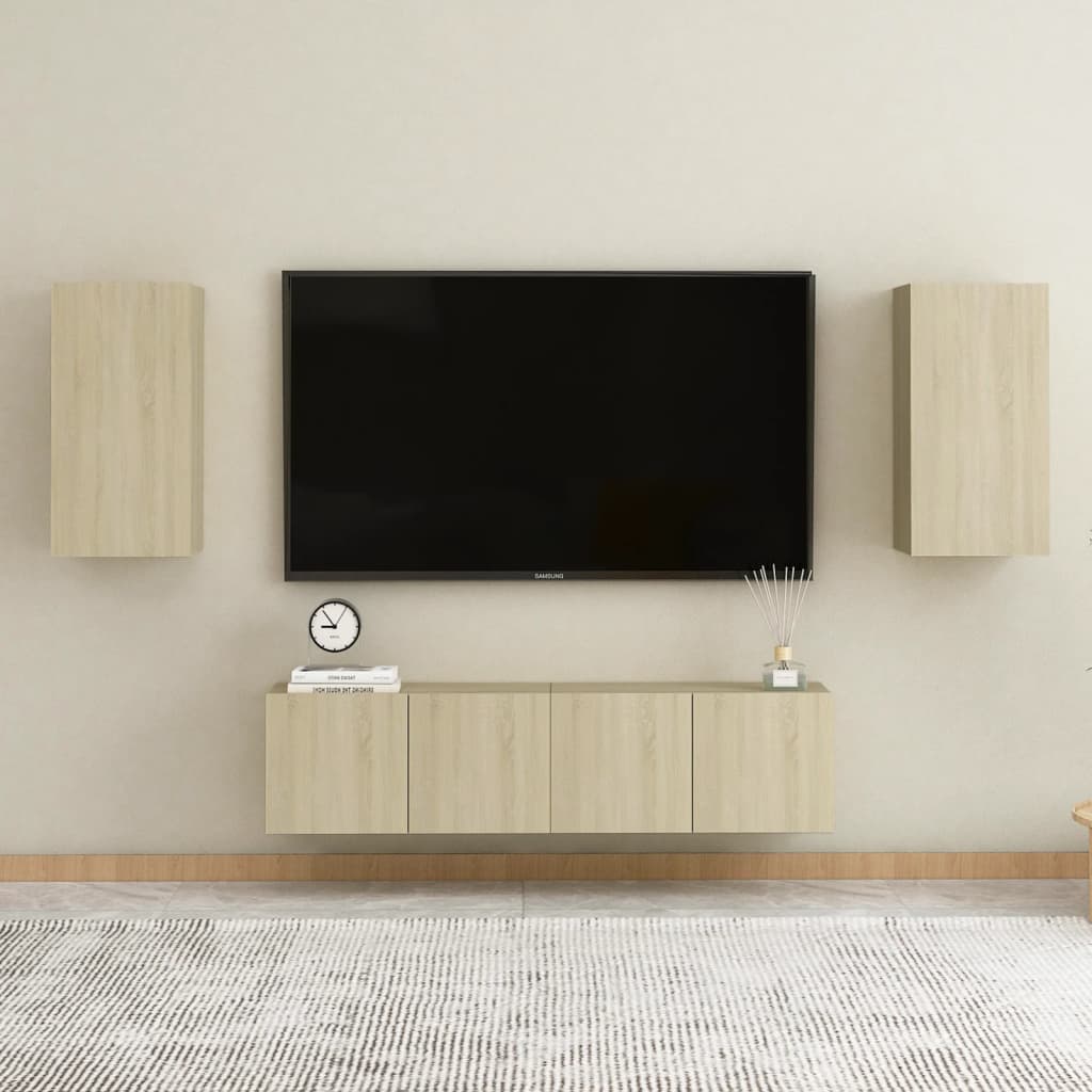 vidaXL TV skapītis, 30,5x30x60 cm, ozola, skaidu plāksne