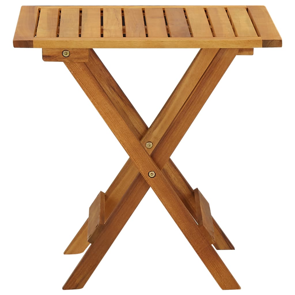vidaXL bistro galds, 46x46x47 cm, akācijas masīvkoks
