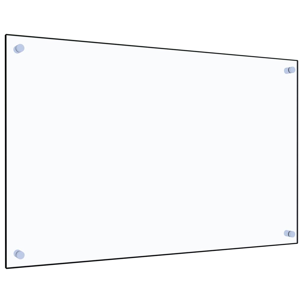 vidaXL virtuves panelis, 80x50 cm, rūdīts stikls, caurspīdīgs