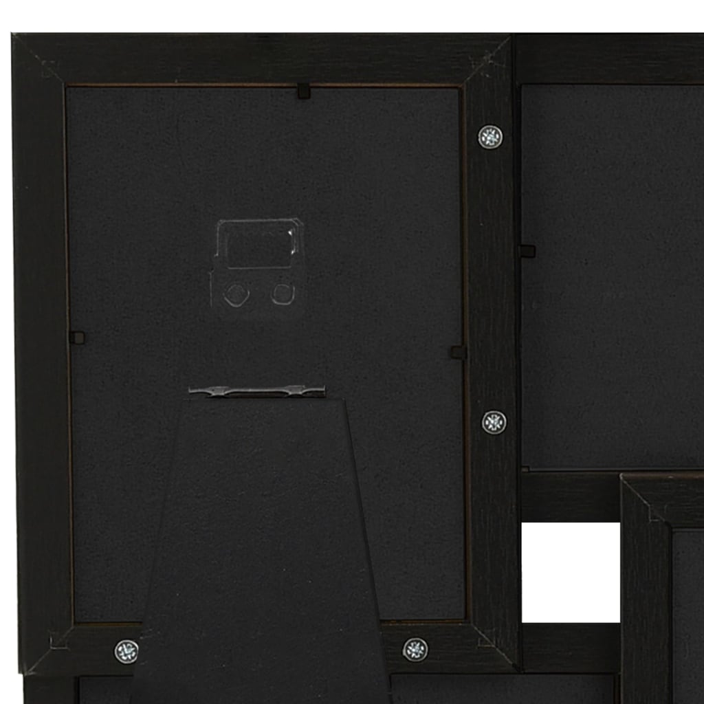 vidaXL kolāžas foto rāmis, 4x(13x18 cm) attēliem, melns MDF