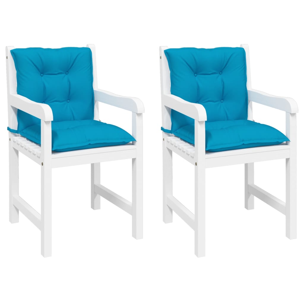 vidaXL dārza krēslu spilveni, 2 gab., zili, 100x50x7 cm, audums
