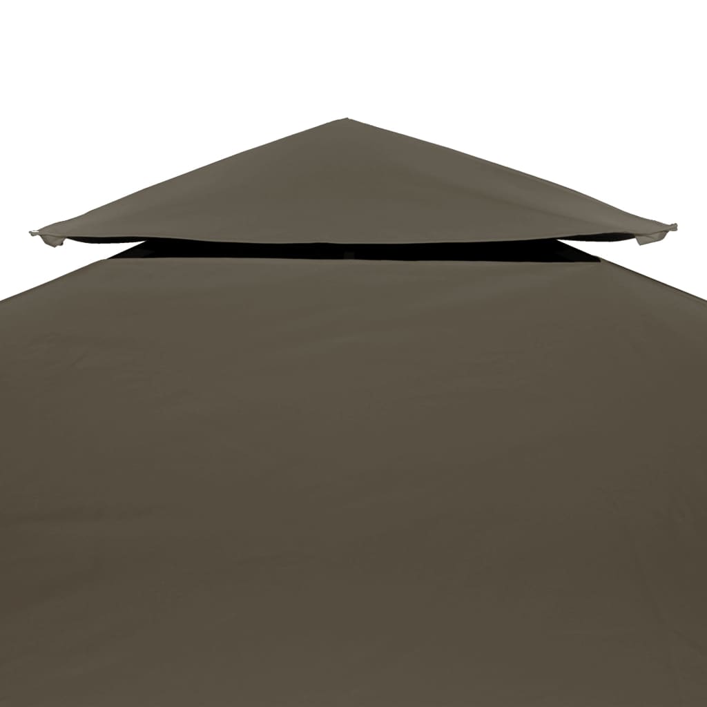 vidaXL nojumes jumta pārsegs, divdaļīgs, 310 g/m², 4x3 m, pelēkbrūns