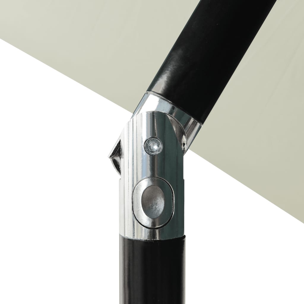vidaXL 3-līmeņu saulessargs ar alumīnija kātu, 2 m, smilšu krāsā