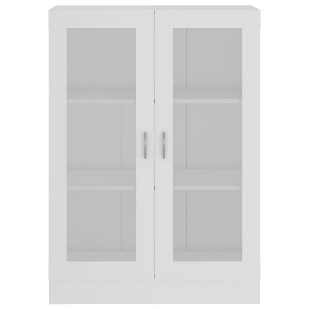 vidaXL vitrīna, balta, 82,5x30,5x115 cm, skaidu plāksne