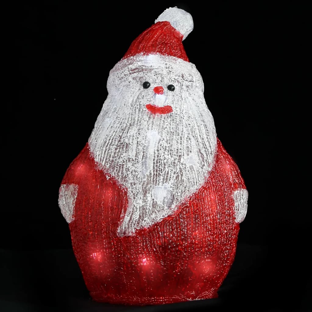 vidaXL LED Ziemassvētku vecīša figūra, akrils, 28 cm