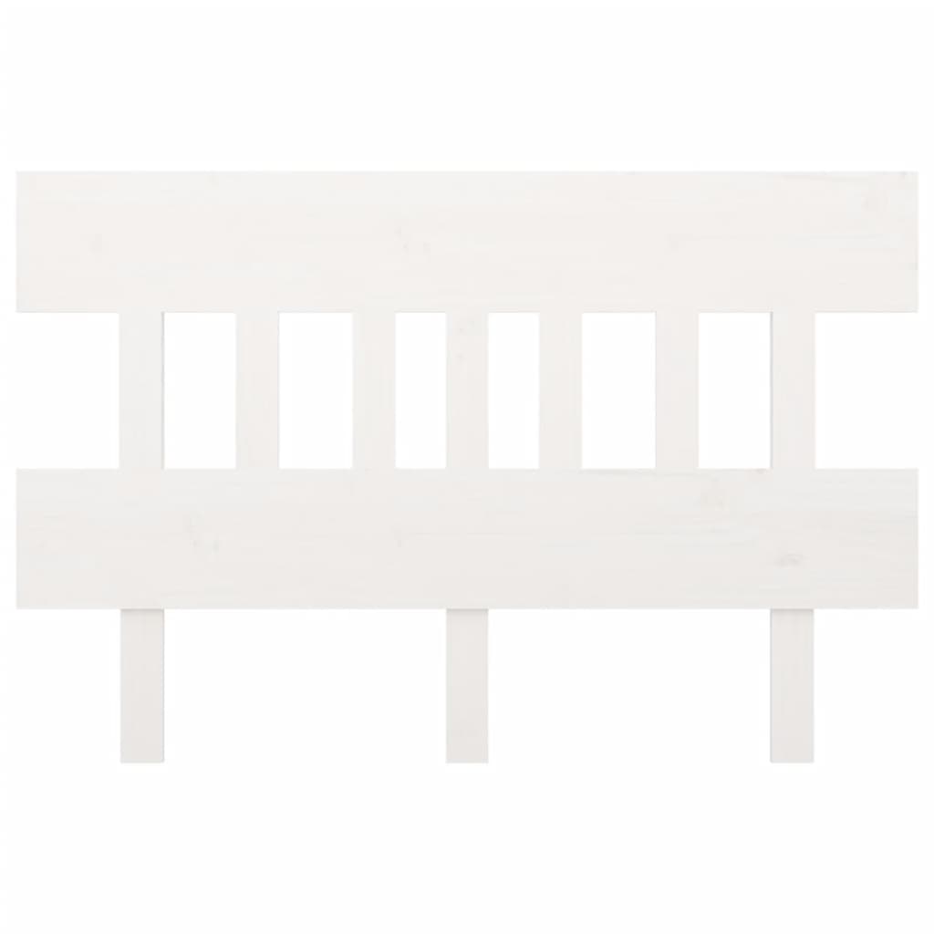 vidaXL gultas galvgalis, balts, 153,5x3x81 cm, priedes masīvkoks