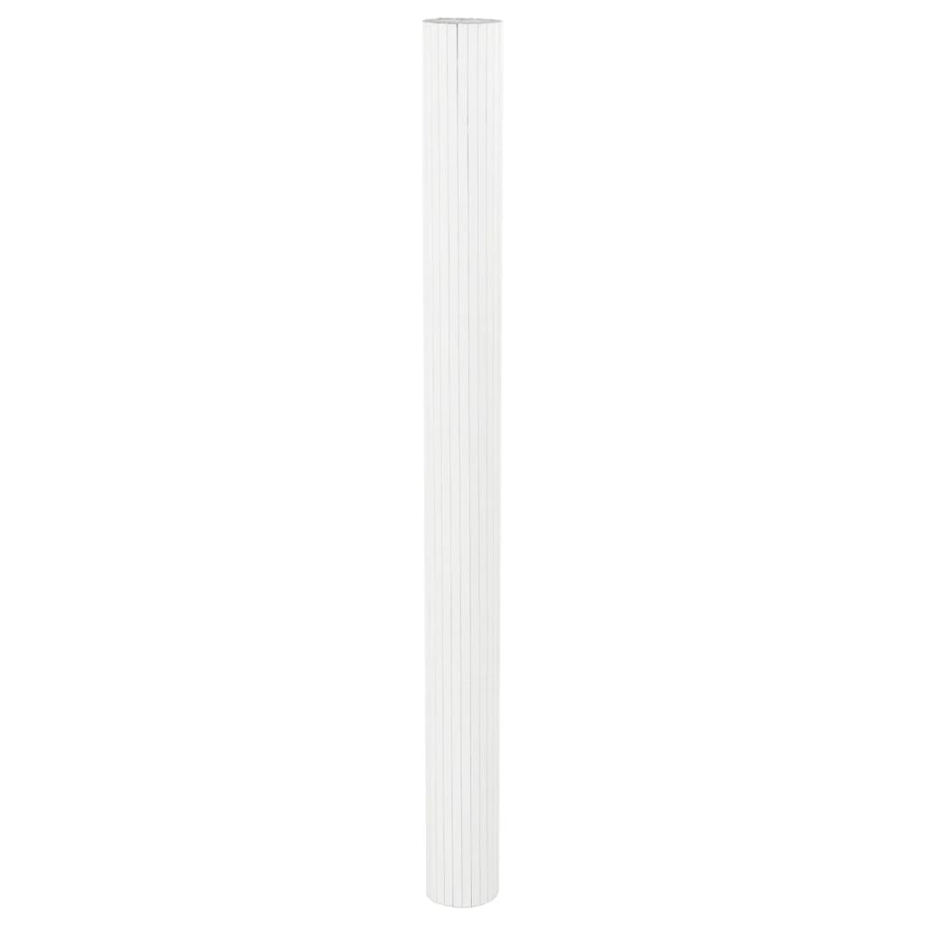 vidaXL istabas aizslietnis, balts, 165x400 cm, bambuss