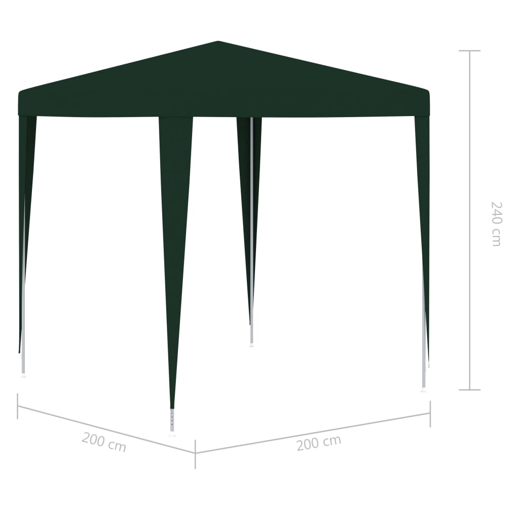 vidaXL dārza nojume, profesionāla, 2x2 m, zaļa