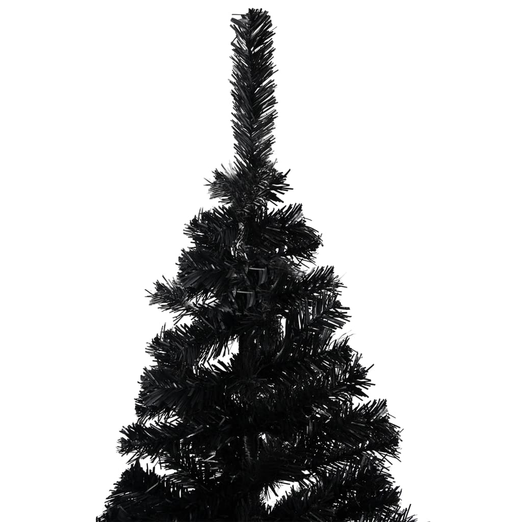 vidaXL izgaismota mākslīgā Ziemassvētku egle ar rotājumiem, 240cm, PVC