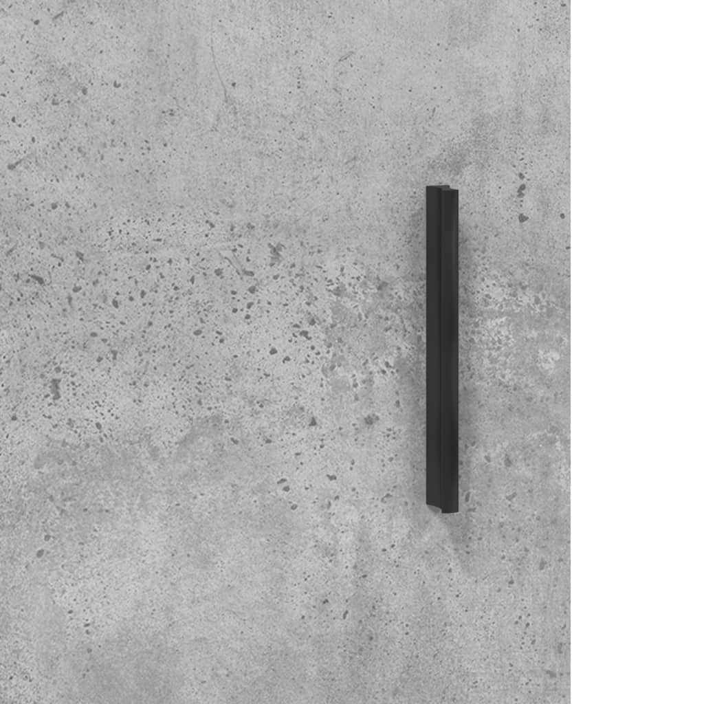 vidaXL kumode, betona pelēka, 69,5x34x90 cm, inženierijas koks