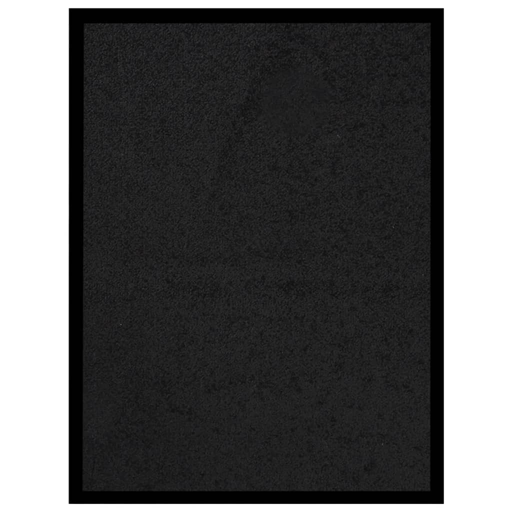 vidaXL durvju paklājs, melns, 40x60 cm