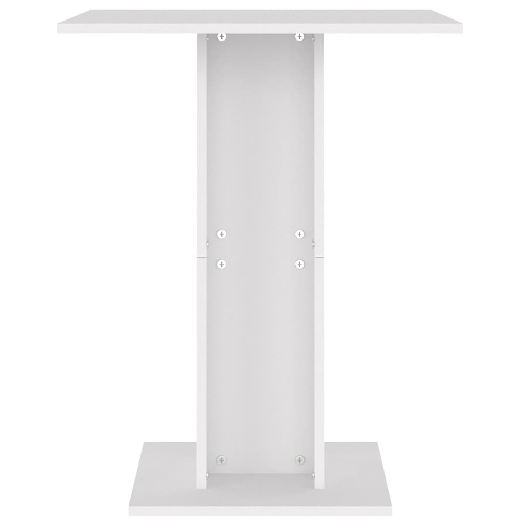 vidaXL bistro galds, balts, 60x60x75 cm, kokskaidu plāksne