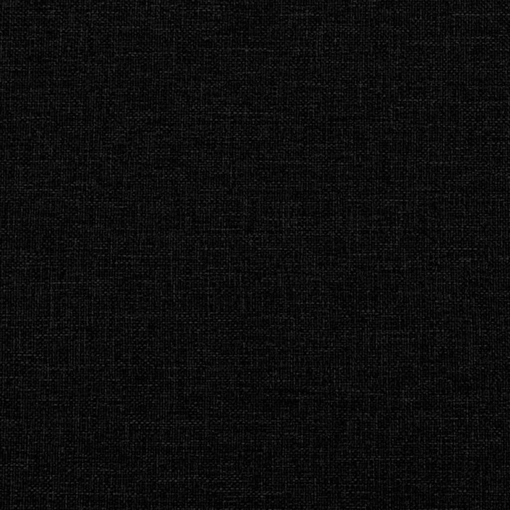 vidaXL L-formas dīvāngulta, melna, 275x140x70 cm, audums