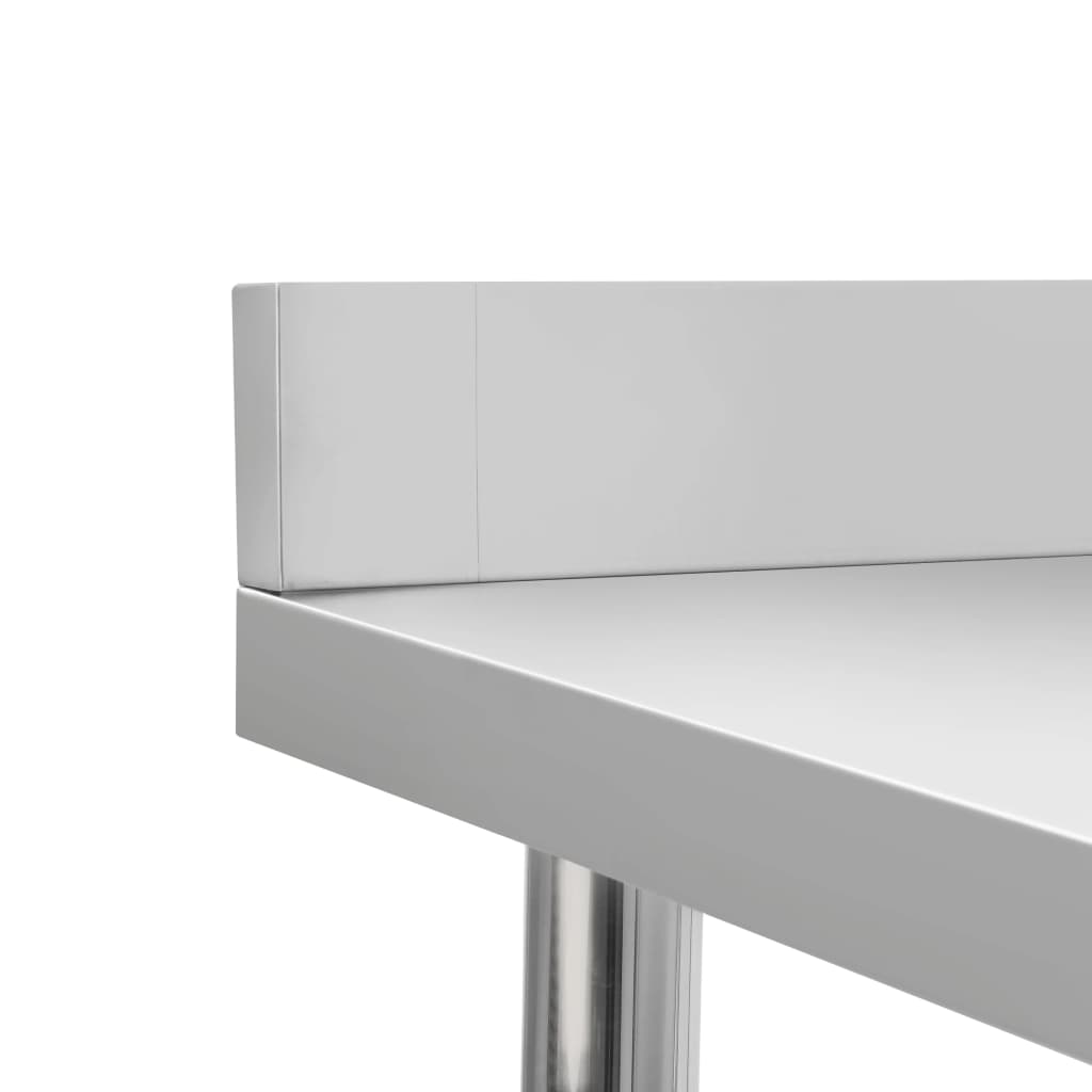 vidaXL virtuves darba galds, 120x60x93 cm, nerūsējošs tērauds