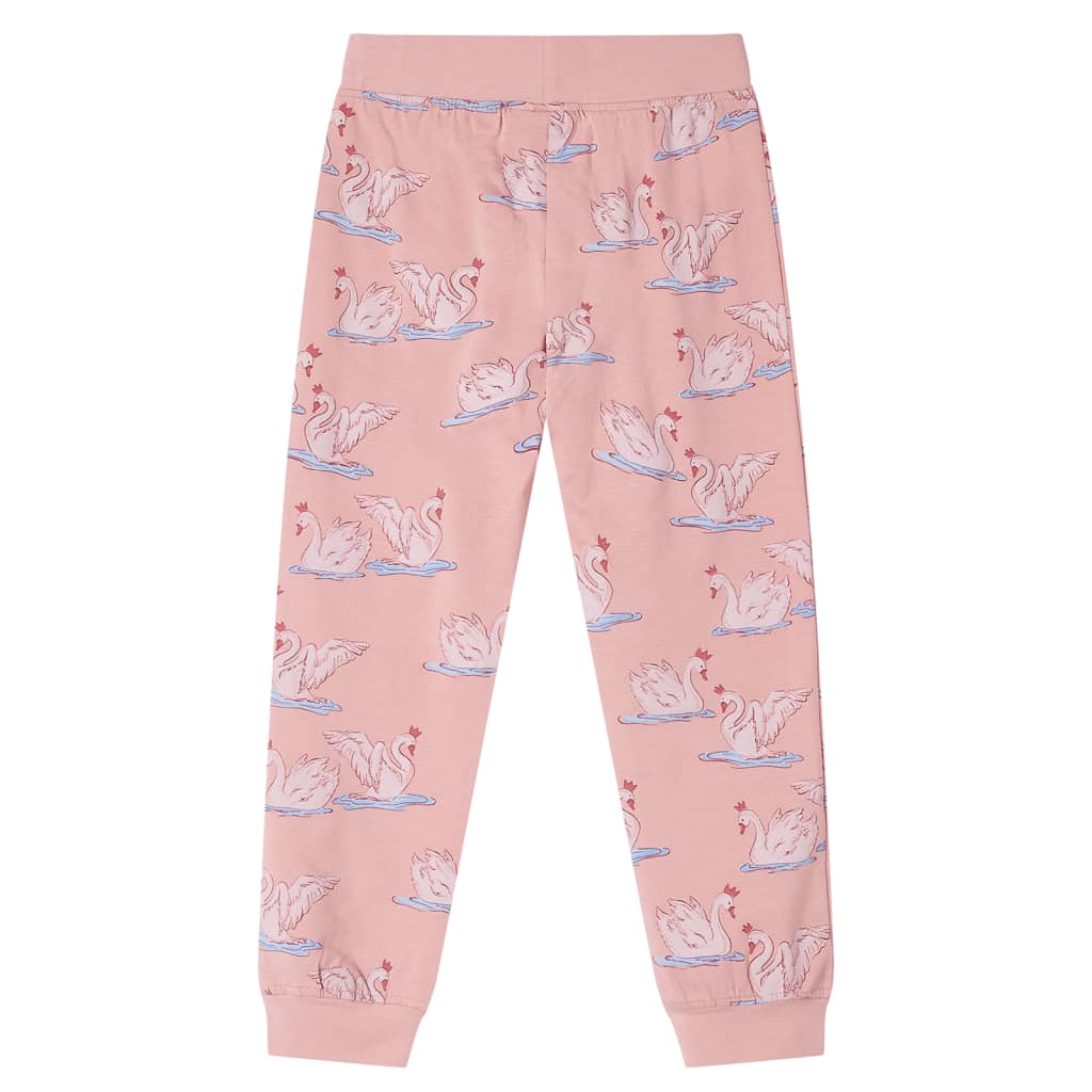 Bērnu pidžama ar garām piedurknēm, gaiši rozā, 128