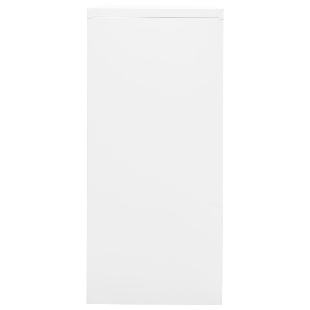 vidaXL failu skapis, balts, 90x46x103 cm, tērauds