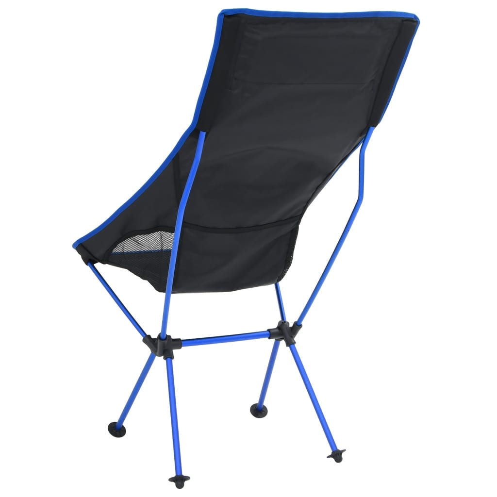 vidaXL kempinga krēsls, salokāms, PVC un alumīnijs, melns