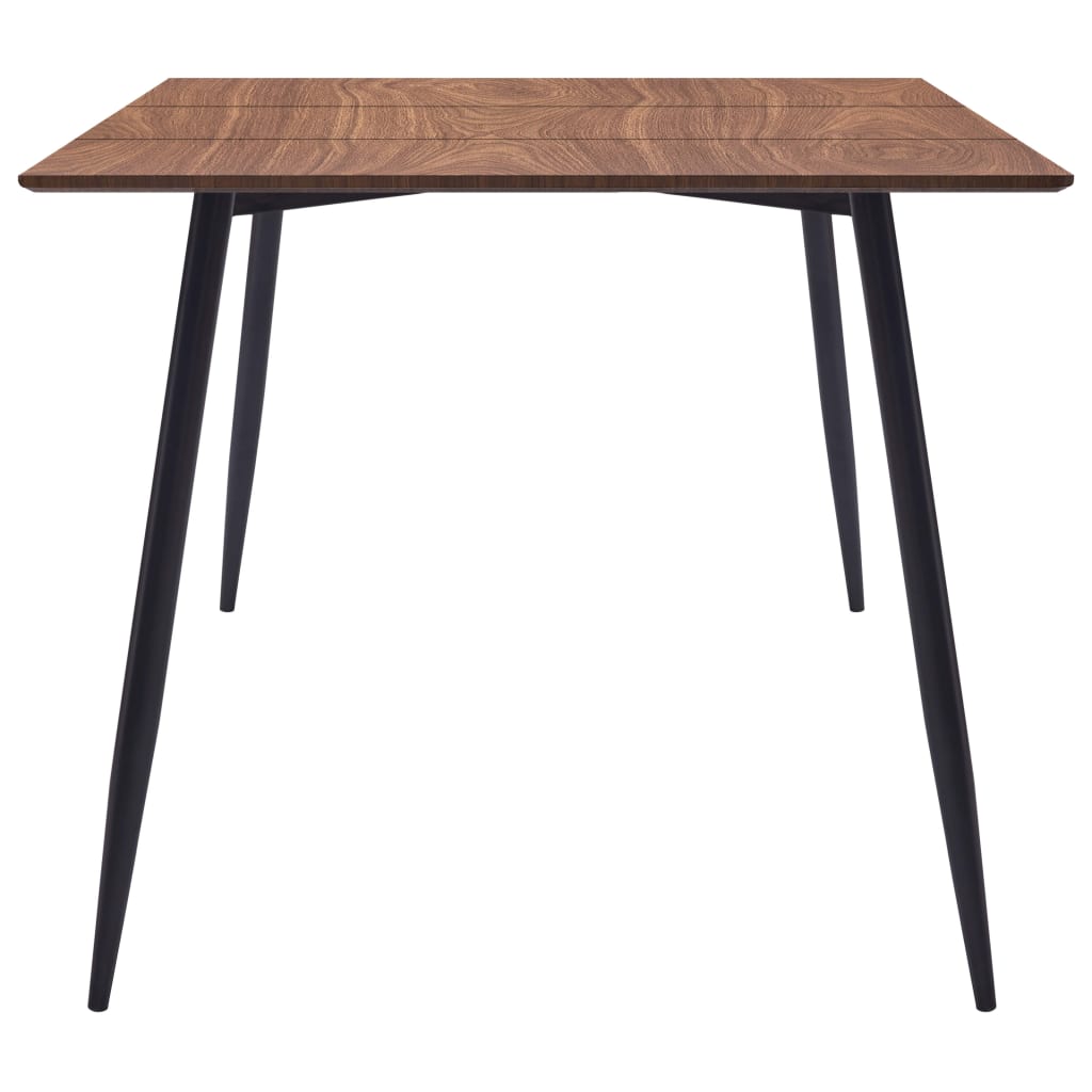 vidaXL virtuves galds un 8 krēsli, brūna mākslīgā āda