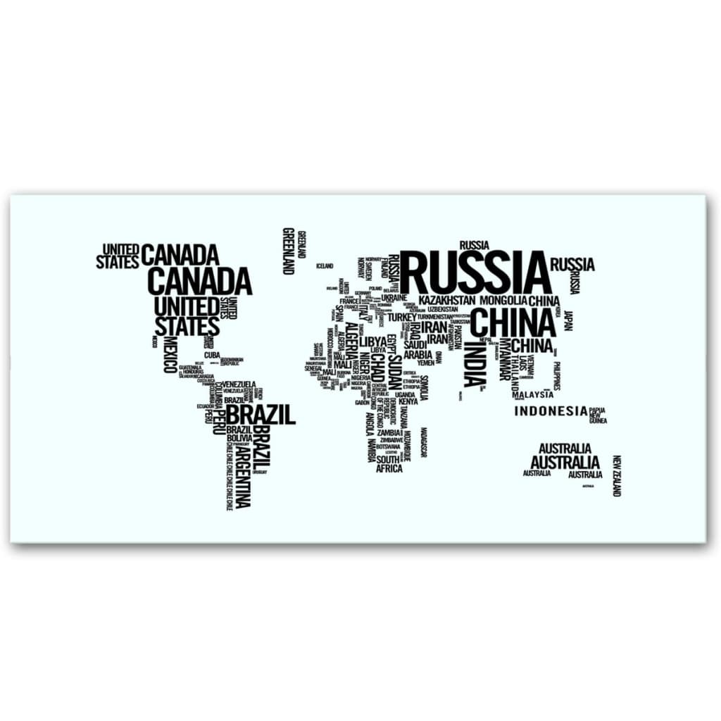 Taisnstūrveida Galds ar Pasaules Kartes Apdruku