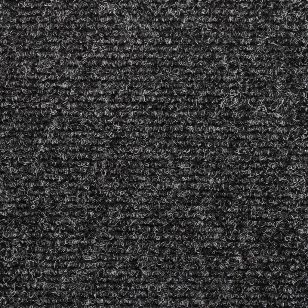vidaXL kāpņu paklāji, 5 gab., 65x25 cm, pelēki